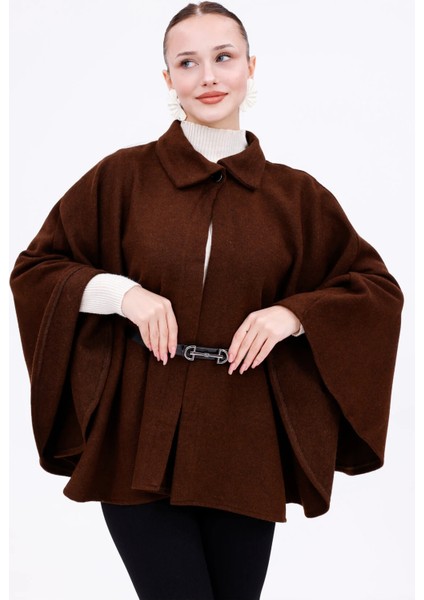 Prilika Kahverengi Kaşe Panço – Yeni Sezonun En Şık Kemerli Tasarımı