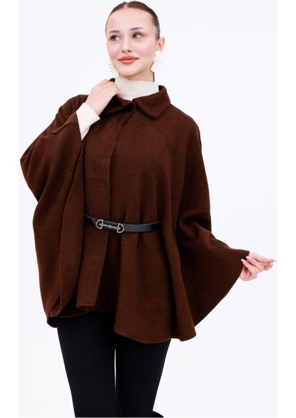 Prilika Kahverengi Kaşe Panço – Yeni Sezonun En Şık Kemerli Tasarımı indirimleri