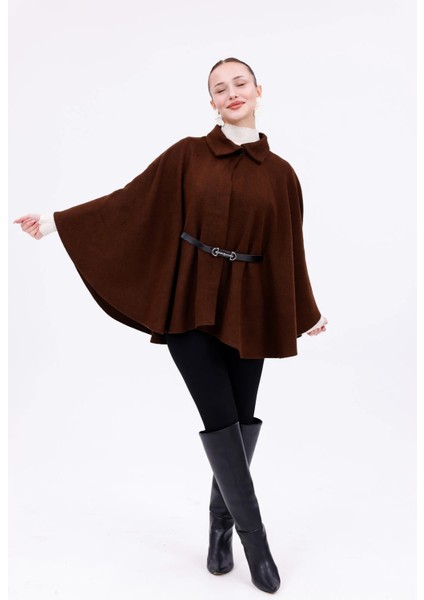Prilika Kahverengi Kaşe Panço – Yeni Sezonun En Şık Kemerli Tasarımı