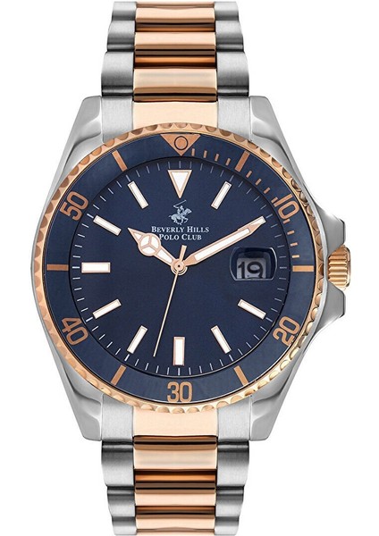 BP3125X.590 Erkek Kol Saati | 44 mm Silver-Rose Gold Kasa, Lacivert Kadran, 10 Atm, Seramik Safir Cam
