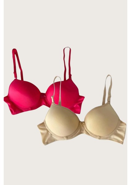 Arias Closet Ten-Kırmızı 2'li Mikro Kumaş Push Up Dolgulu Balenli Günlük Destekli Sütyen fiyatları