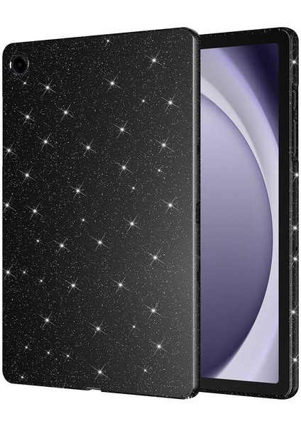 Galaxy Tab S9 Simli Parlak Görünümlü Uyumlu Vlmt Tablet Koton Kılıf-Siyah