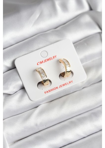 14K Gold Renk Kaplama cm Kadın Küpe