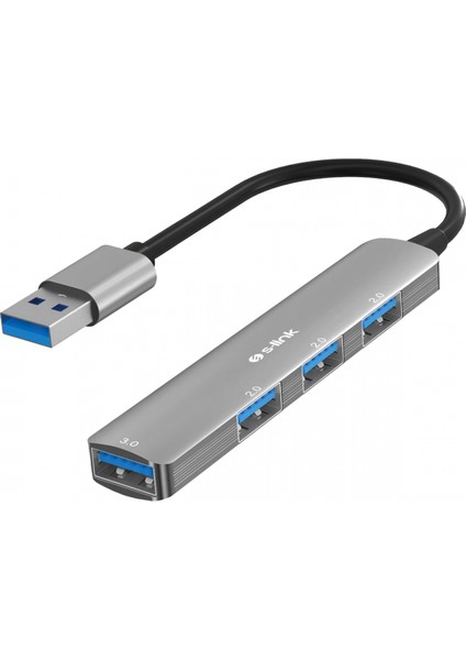 S-Lınk SW-U333 3*usb 2.0, 1*usb 3.0 USB Metal USB Hub
