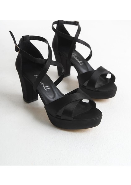 Siyah Çapraza Çapraz Abiye Ayakkabi fırsatları