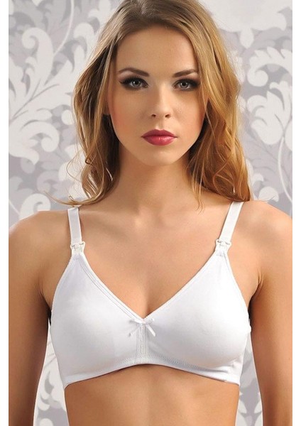 Pamuklu Balensiz Lohusa Önden Açılan Beyaz Emzirme Sütyeni fırsatları
