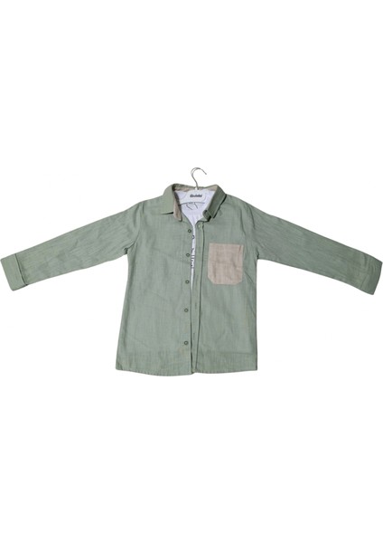 Cep Detaylı T-Shırtlü Erkek Gömlek