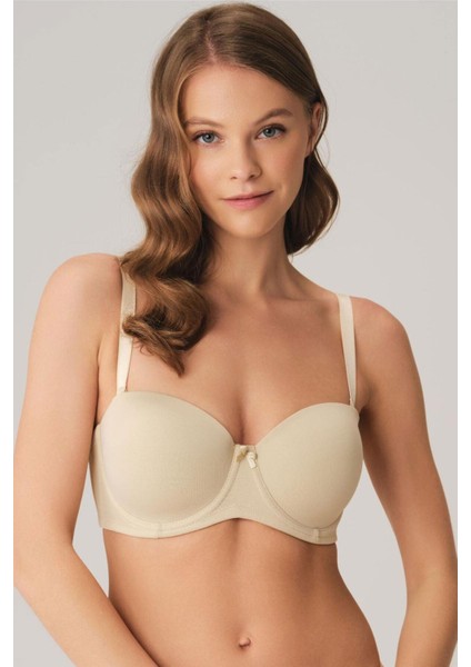 Arias Closet Balenli Desteksiz Dolgusuz Askısız Straplez Yumuşak Süngerli Günlük Klasik T-Shir