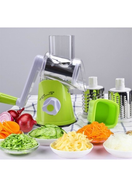 Tutma Kollu Çevirmeli Pratik Rulo Rende Drum Grater