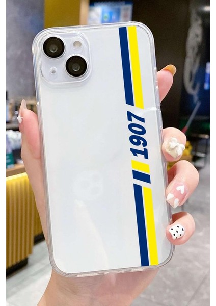 Iphone 15 Uyumlu Desenli Şeffaf Silikon Kılıf