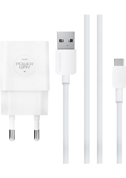 Powerway X-171 USB 2.1 Amper Şarj Aleti-Kablo