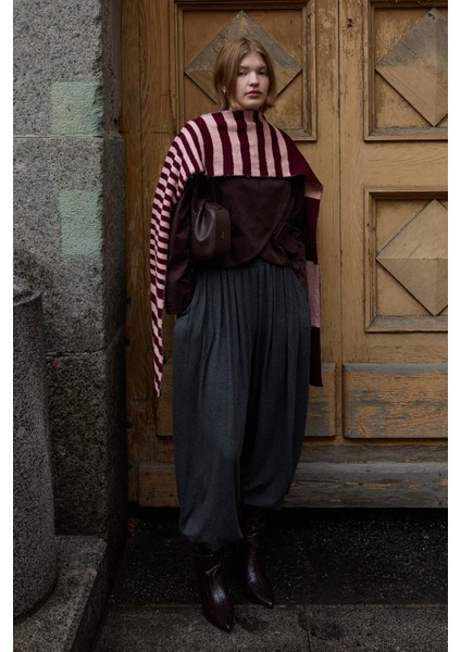 Çok Çizgili Tiftik Atkı Bordo fiyatları