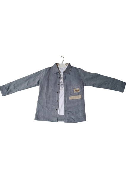 Armalı T-Shırtlu Erkek Gömlek