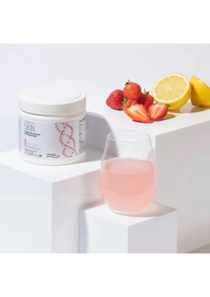 Skın Collagen Drink Powder Kolejen Içeren Toz Takviye Edici Gıda Çilekli ve Limon Aromalı fiyatları