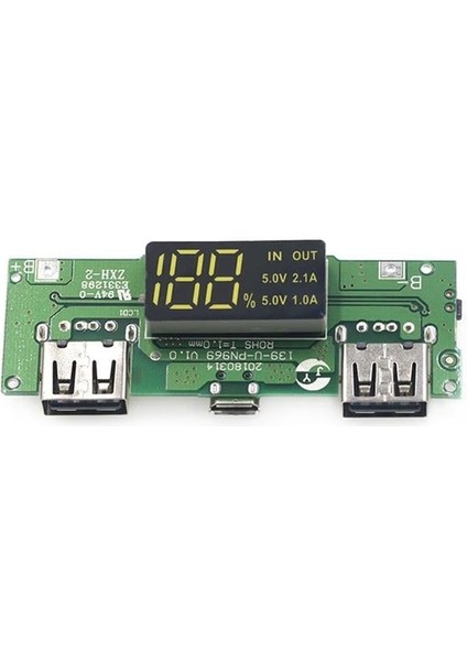 WK-22851 Lityum Şarj Modülü Ekranlı Iki Port 5V-2.1A