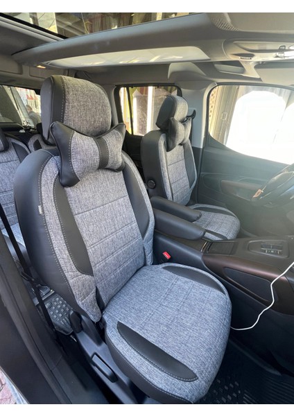 Peugeot Rifter Gt LINE 2023 Araca Özel Dikim Koltuk Kılıfı