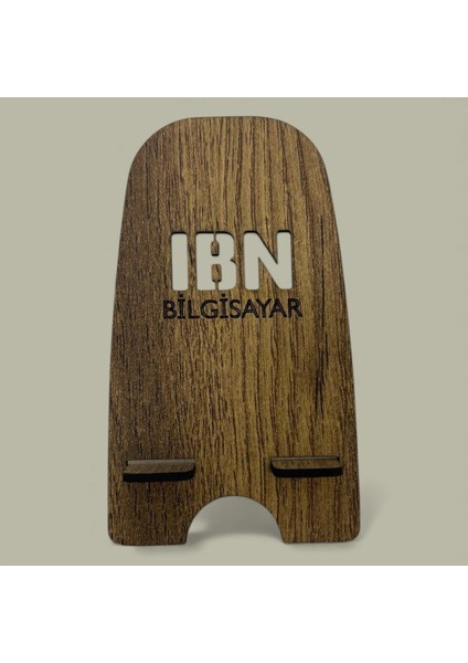 5 Adet | Kişiye ve Firmaya Özel Isim/logo Baskılı Telefon Tutucu Stand | Renkli Lazer Kesim Ahşap modelleri