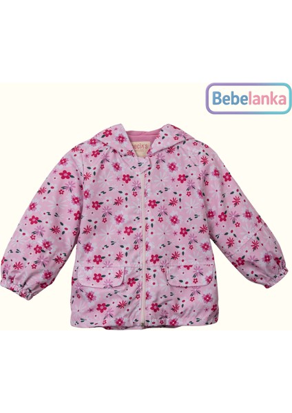 Kız Çocuk Çiçek Desenli Kapüşonlu Yağmurluk Bluz Jean Pantolon 3'lü Takım fiyatları