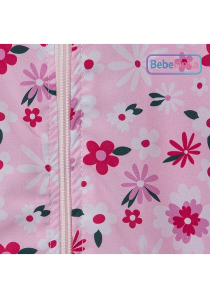 Kız Çocuk Çiçek Desenli Kapüşonlu Yağmurluk Bluz Jean Pantolon 3'lü Takım indirimleri