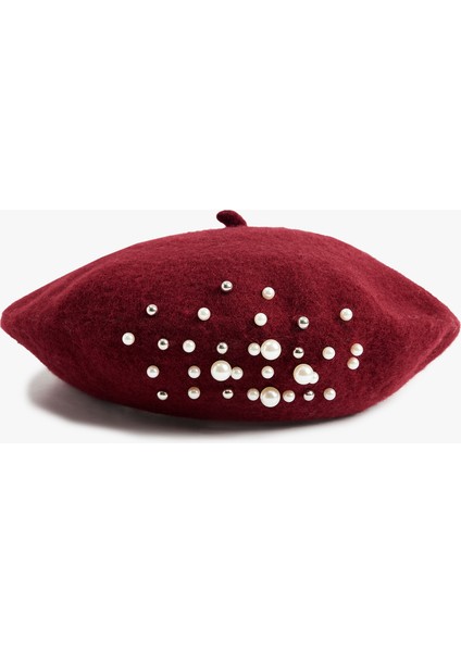 Boncuk Detaylı Ressam Şapka