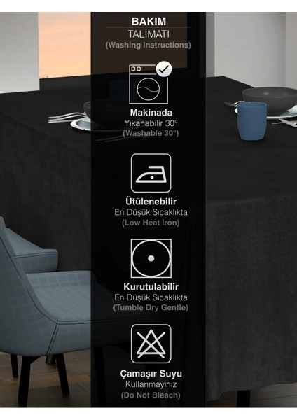 Kadife Dokulu Masa Örtüsü - 4 Farklı Renk indirimleri