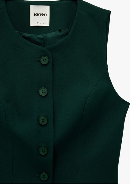 Bisiklet Yaka Düğmeli Blazer Yelek modelleri