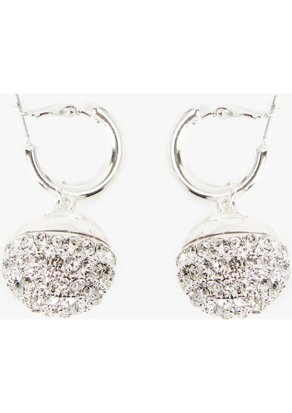 Taşlı Charm Detaylı Sallantılı Halka Küpe fiyatları