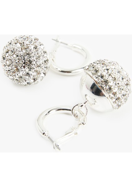 Taşlı Charm Detaylı Sallantılı Halka Küpe modelleri