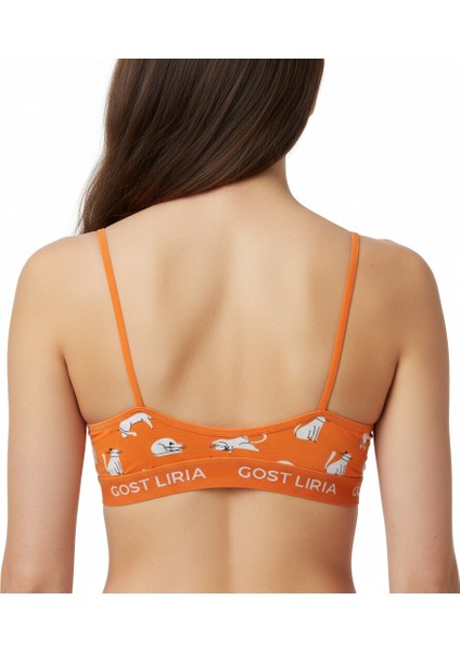 -Silver Cat Desenli Kadın Bralet indirimleri