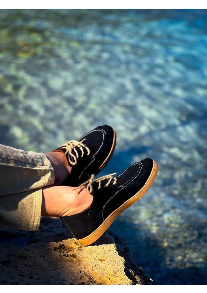 Kb-X5 Kuback Siyah Süet Bağcıklı Günlük Erkek Ayakkabı modelleri