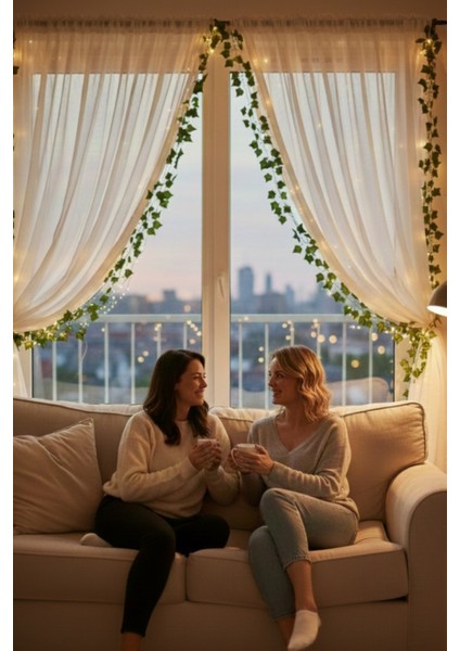 Dekoratif Yapay Sarmaşık 2.30 Metre Yeşil Yapraklı Yapay Sarmaşık Dekorasyon modelleri