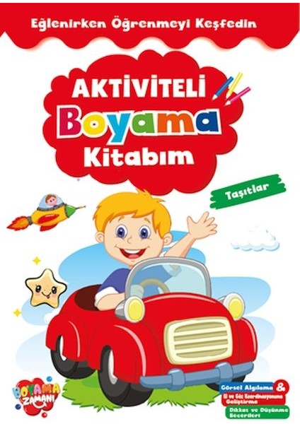 Aktiviteli Boyama Kitabı Taşıtlar