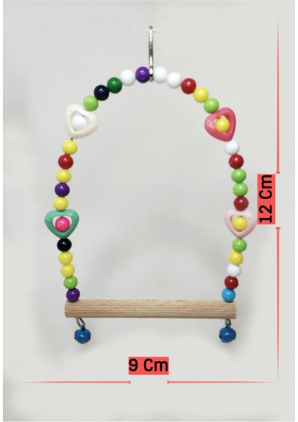 Uniq Bird Toys Boncuklu Zilli Kuş Salıncağı fiyatları