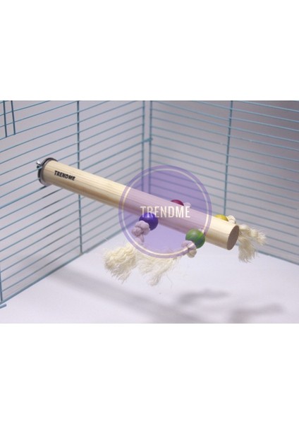 Trendme Doğal Çiğneme Boncuklu Kuş Tüneği ( Muhabbet , Fich Vb.)