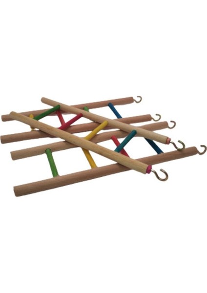 Trendme Renkli Ahşap Kuş Tırmanma Merdiveni fiyatları