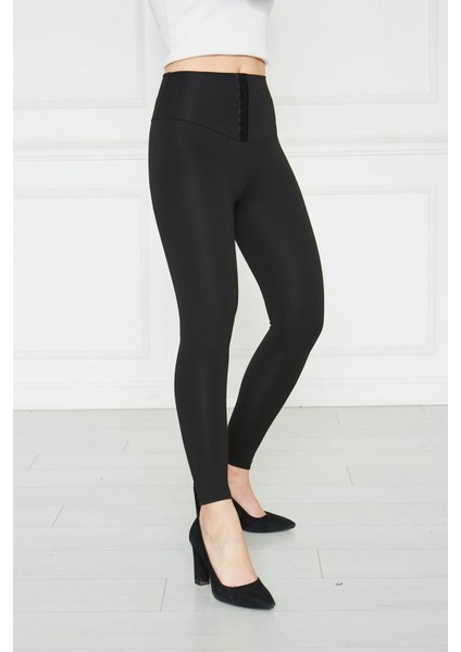 Agraflı Korseli Tayt Siyah modelleri