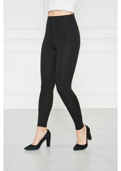 Agraflı Korseli Tayt Siyah fırsatları