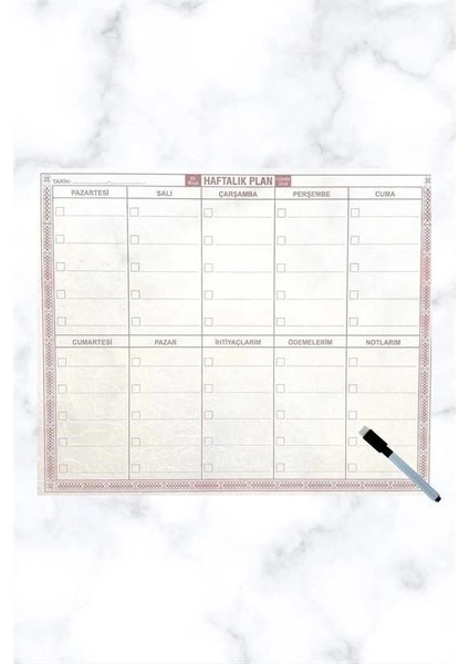 Şeffaf Kendiliğinden Yapışkanlı Kalemli Haftalık Planlayıcı 40CM-50CM fırsatları