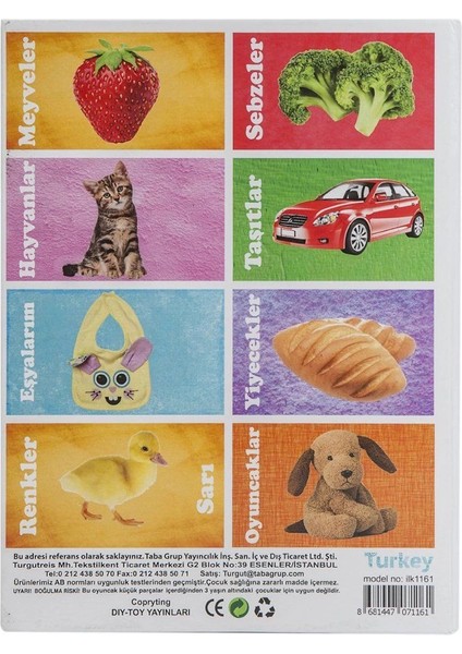 1161 Dıytoy, Flash Cards - Ilk 50 Sözcük / +12 Ay modelleri