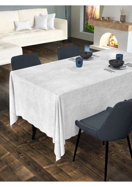 Kadife Dokulu Masa Örtüsü - 4 Farklı Renk