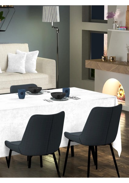 Kadife Dokulu Masa Örtüsü - 4 Farklı Renk modelleri