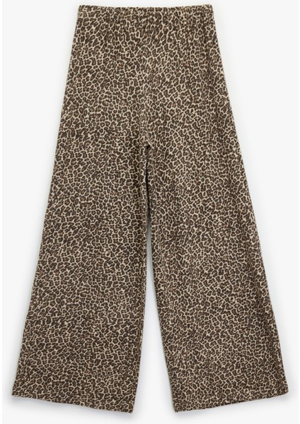 Leopar Desenli Rahat Kesim Viskon Karışımlı Geniş Paça Pijama Altı fiyatları