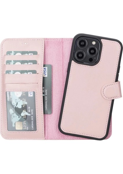 Apple iPhone 14 Pro Max Uyumlu Deri Cüzdanlı Kılıf Mwwn Nu2