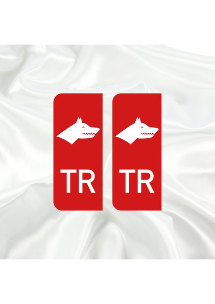 Tr Harfli Bozkurt Sembollü Çıkıntılı Tasarım Universal Pleksi Araç Plaka Arması