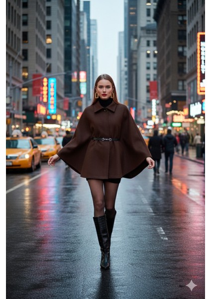 Yeni Sezon Kahverengi Panço – Rahat ve Zarif Tesettür Stil