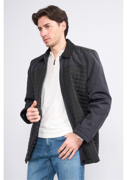 Çetinkaya Mentality 7412 Erkek Gömlek Yaka Memory Mont Siyah