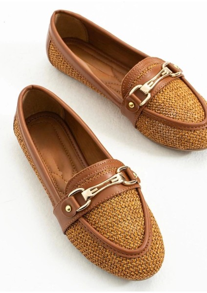 Rain Taba Cilt Babet Ayakkabı