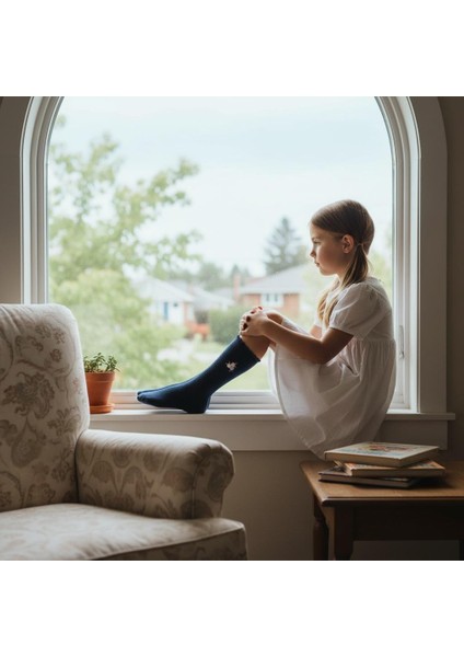 Flora Kız Çocuk Çiçek & Nakış 2'li Çorap fiyatları