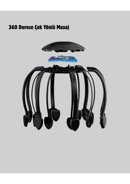Taşınabilir Kafa Masaj Cihazı Eller Serbest 360° Profesyonel Masaj fırsatları