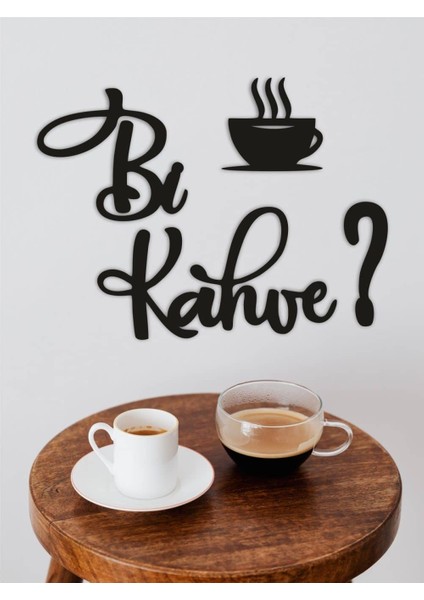 Bi Kahve Yazılı Ahşap Pleksi Duvar Dekoru – Kafe & Mutfak Duvar Süsü fiyatları